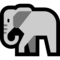 Elephant emoji on Microsoft